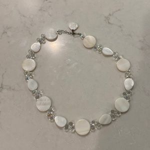 Boutique necklace iridescent and clear stones